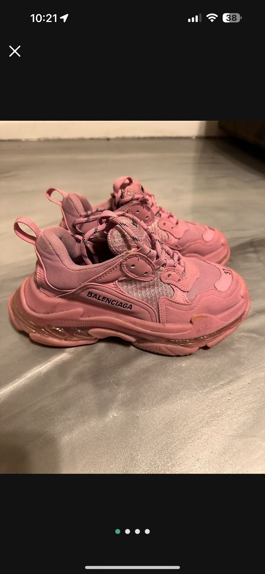 Size 7- Balenciaga Triple S Pink