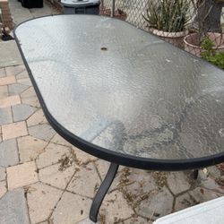 Glass Outdoor Table