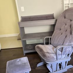 4 Piece Kathryn  Safely-Gate  Crib With Changing Table, Rocking, 
