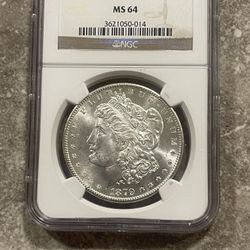 1879-S Morgan Silver Dollar $1 NGC MS64, Blast White w/ Poppin Luster [28F07]