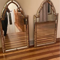 Arched Vintage Mirrors -Silver And Gold  $50ea.