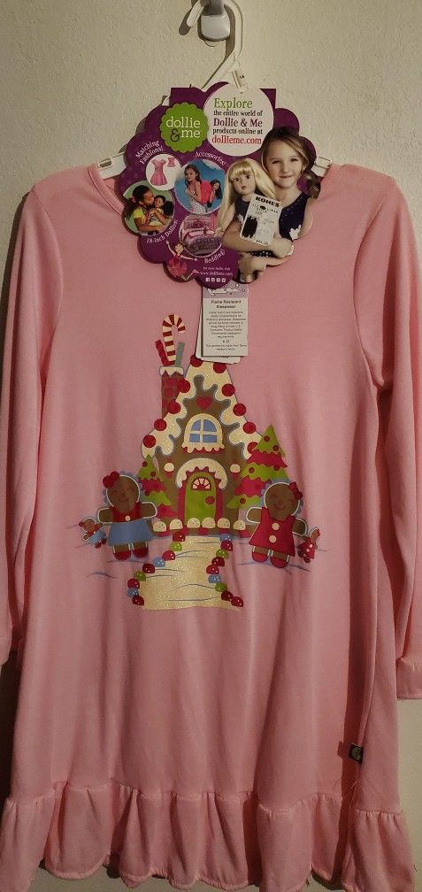 New Dollie & Me Gingerbread Long Sleeve Nightgown