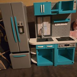 Doll Toy Fridge And Kitchen