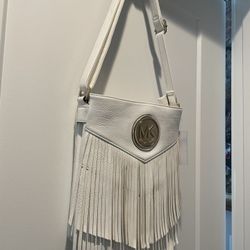 Michaels Kors - Crossbody Bag White/leather/fringe