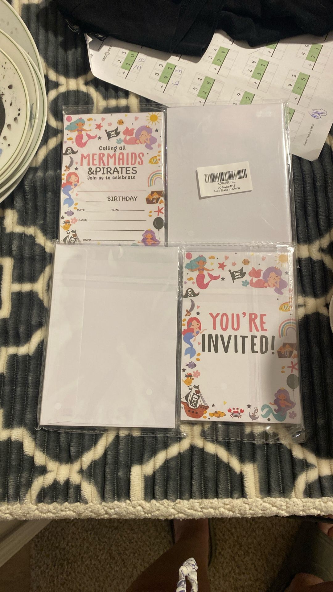 Birthday invitations