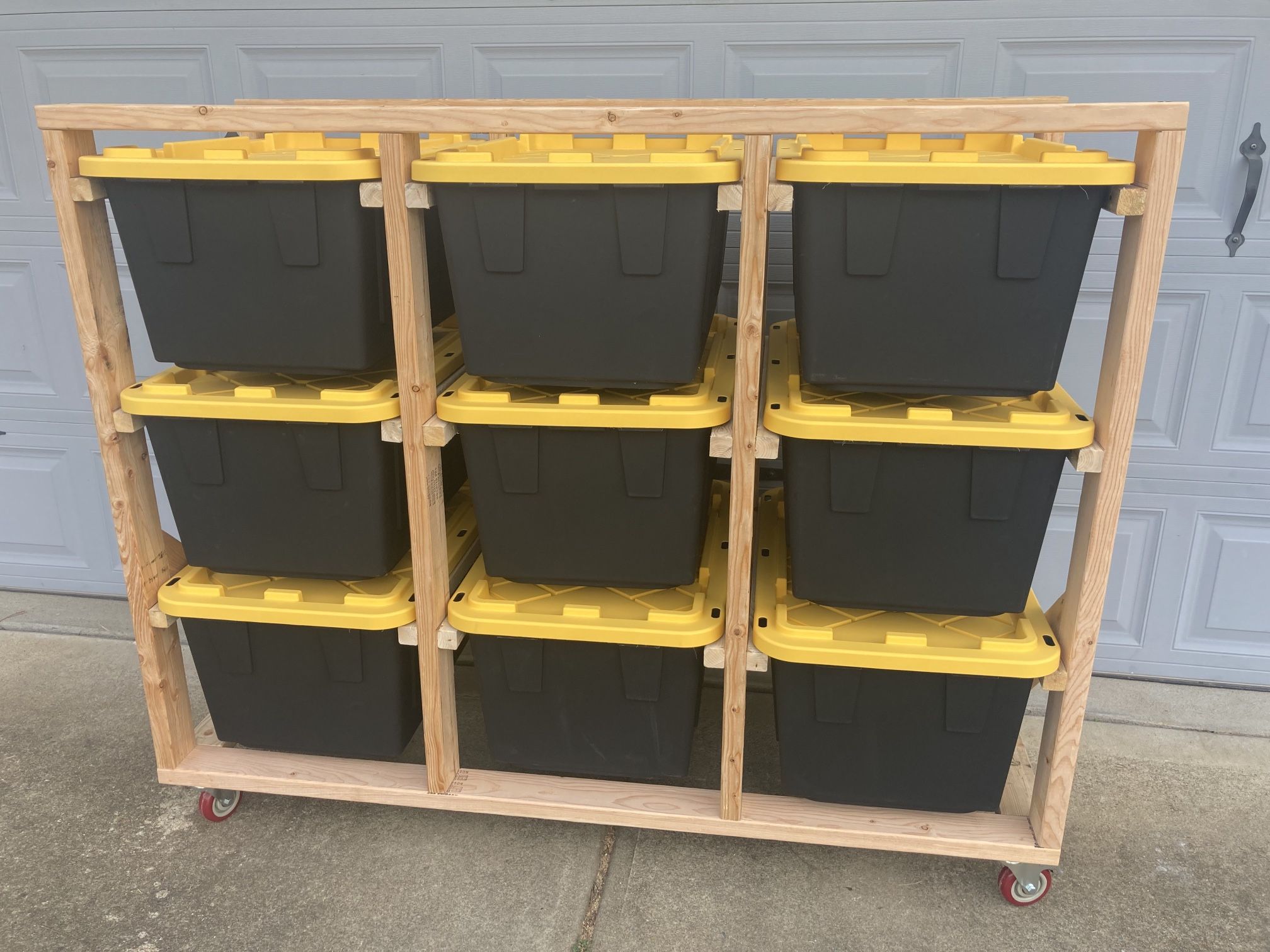 3x3 Mobile Garage Storage Shelf