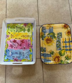 2 Large Summertime Trays