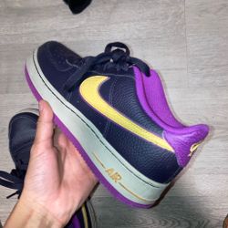 unisex Nike Air Force 1 Low Purple Gold Sneakers