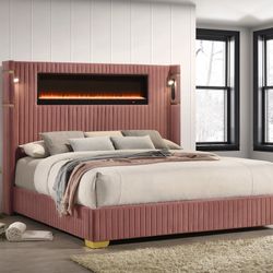 Romance2 Pink Platform Bed Queen 🚛😌😱😱