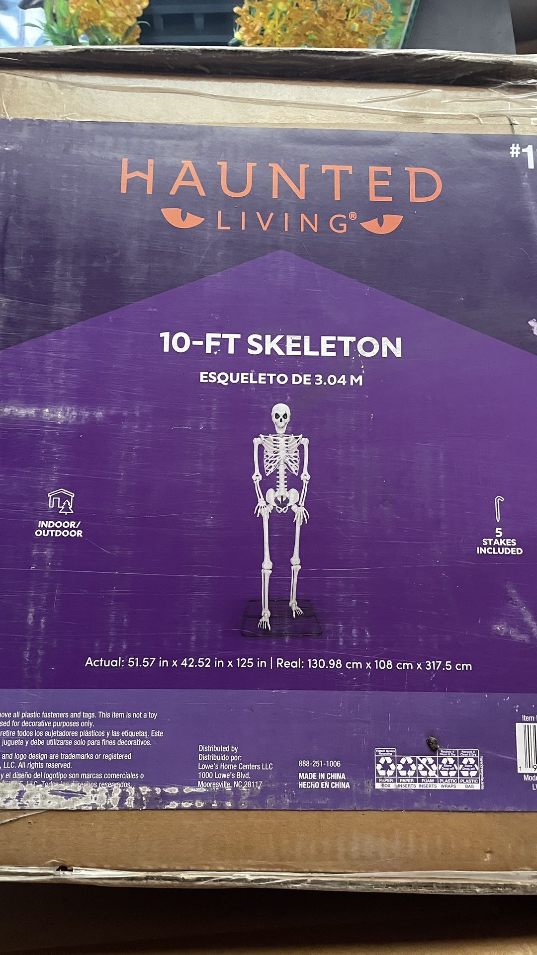 Halloween Lowe’s 10ft Poseable Skelton