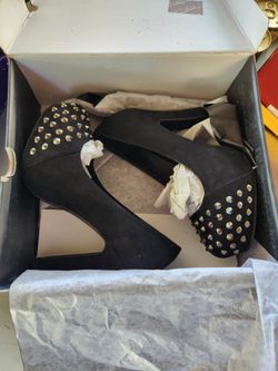 New, black Torrid heels -Size 8W