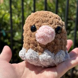 Pokémon Diglett Crochet 🧶 Handmade 🧶 Plushie 