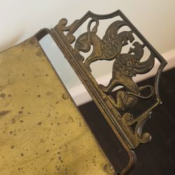 Antique Bach Style Griffin Motif Gold Armchair Emperor King Revival Renaissance Bench 14"×23.5"×12.5"