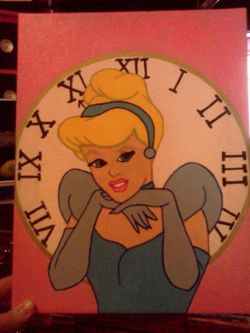 Cinderella Acrylic Painting canvas