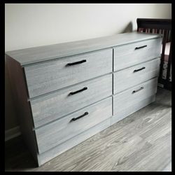 NEW 6 DRAWER DOUBLE DRESSER 😊 Available in BLACK, WHITE, GREY or CHARCOAL color