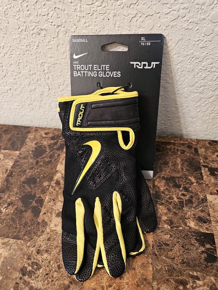 Nike Oregon Ducks Team Issued Trout Elite Baseball Batting Gloves Size XL New