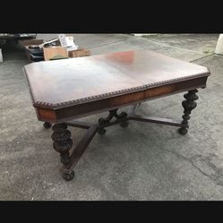 1923 Solid Wood Dinner Table Nice 