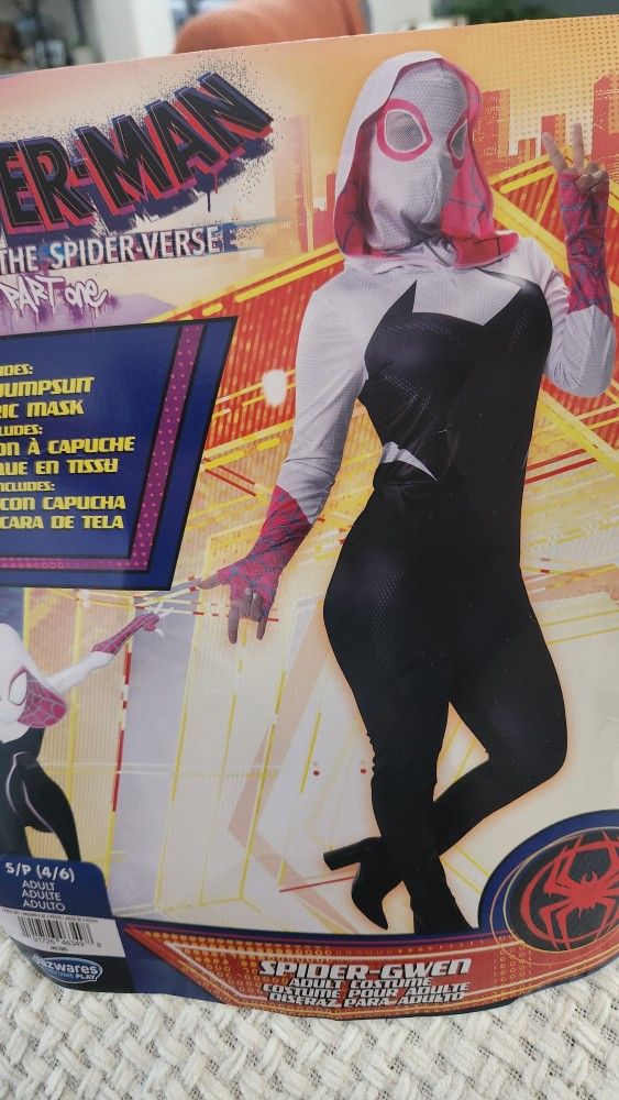 Spider π· Gwen Adult Costume Size S/P 4/6 $10