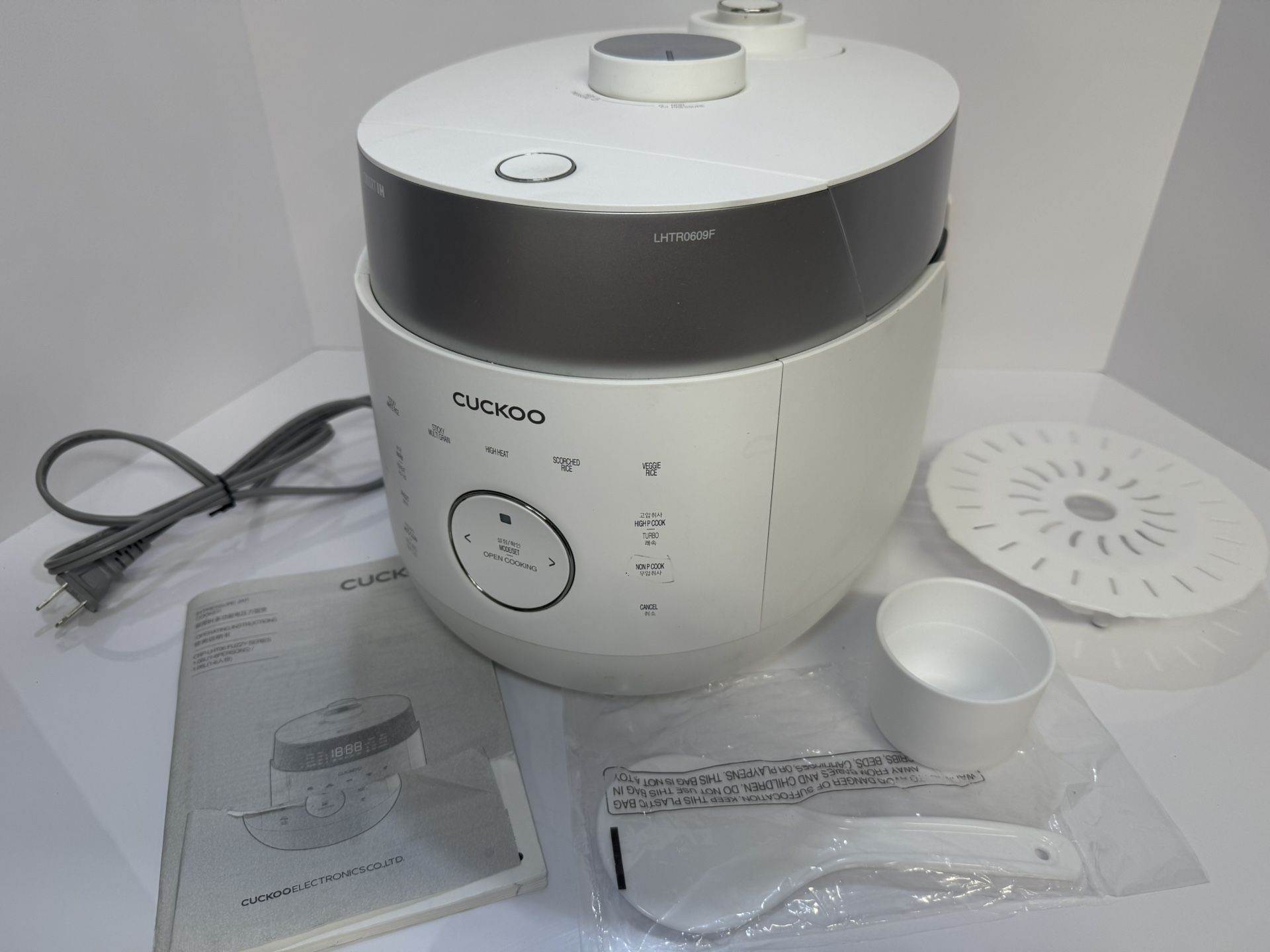 CUCKOO 6-Cup Uncooked / 12-Cup Cooked Induction Heating Twin Pressure Rice Cooker, 16 Menu Modes, Multi-Language Voice Guide, Versatile Grain Multi-Co