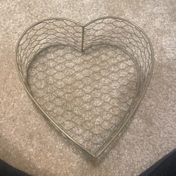 Heart Shaped Metal Basket