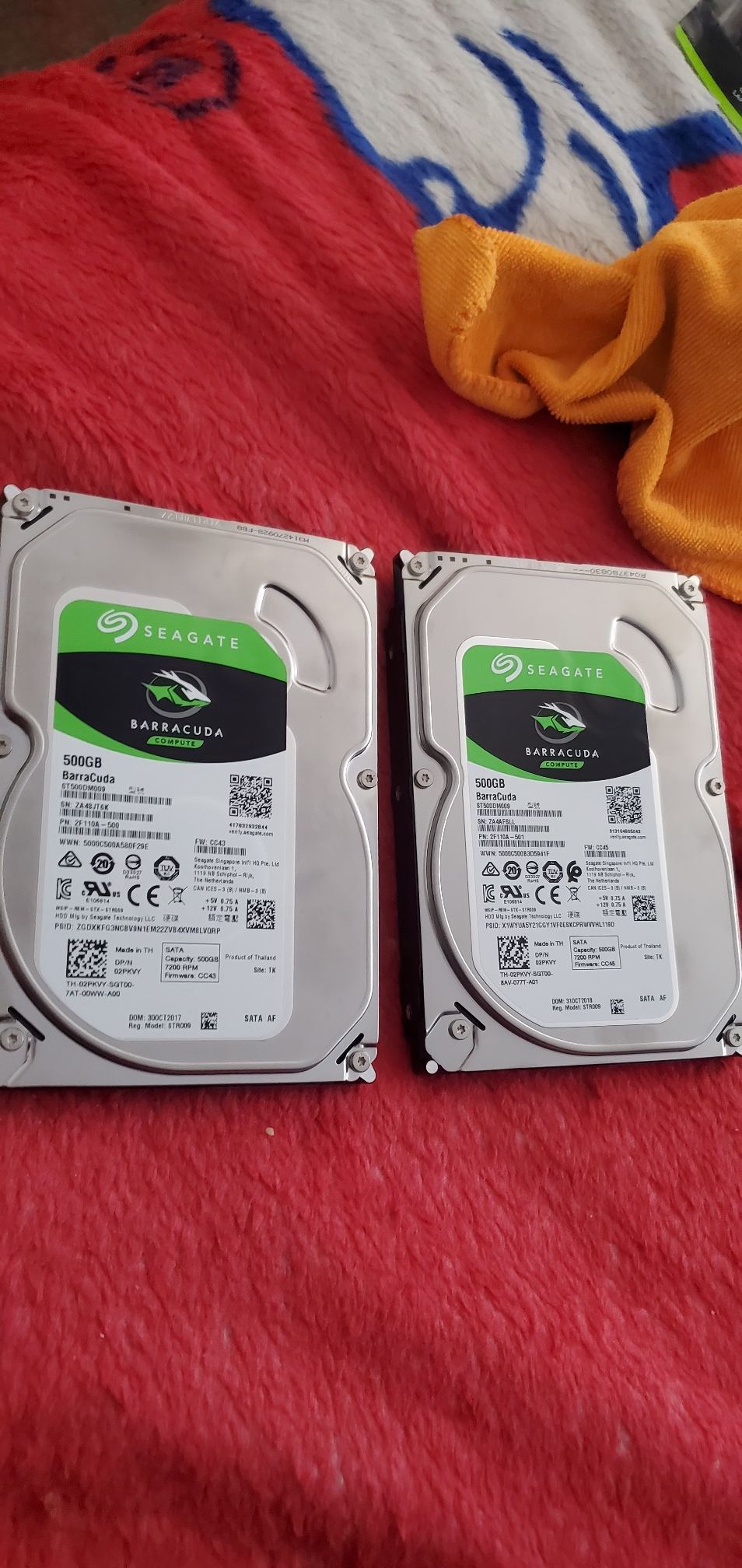 Two Seagate 500gb barracuda