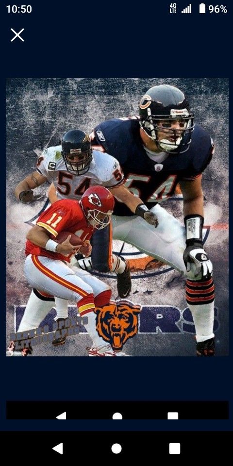 Chicago Bears Brian Urlacher Lithograph
