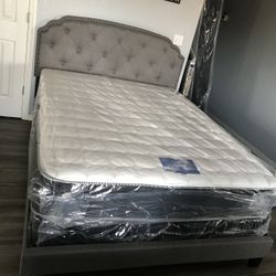 New Queen Size Bed With Mattress & Box spring Included!