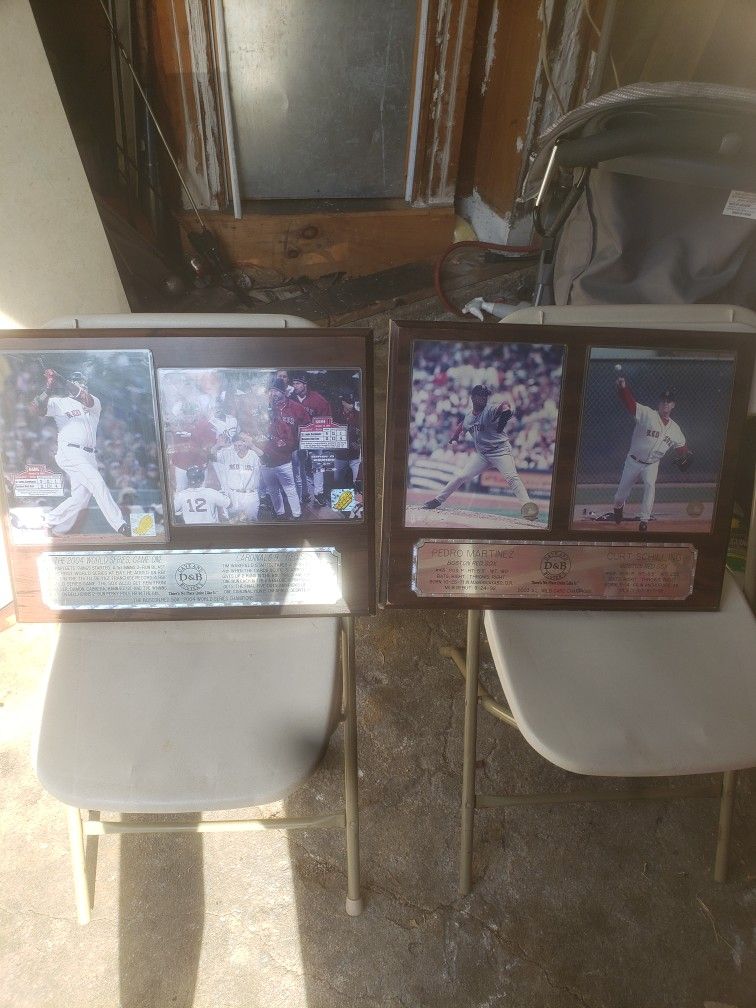 Boston Redsox D And B Commemorative Wooden Plaques.