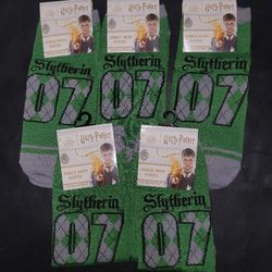 NWT Slytherin Malfoy 07 Socks - 5 Pair Bundle! 🐍