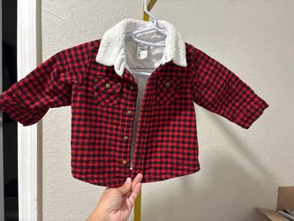 Carter's Baby Buffalo Plaid Sherpa Jacket 9M