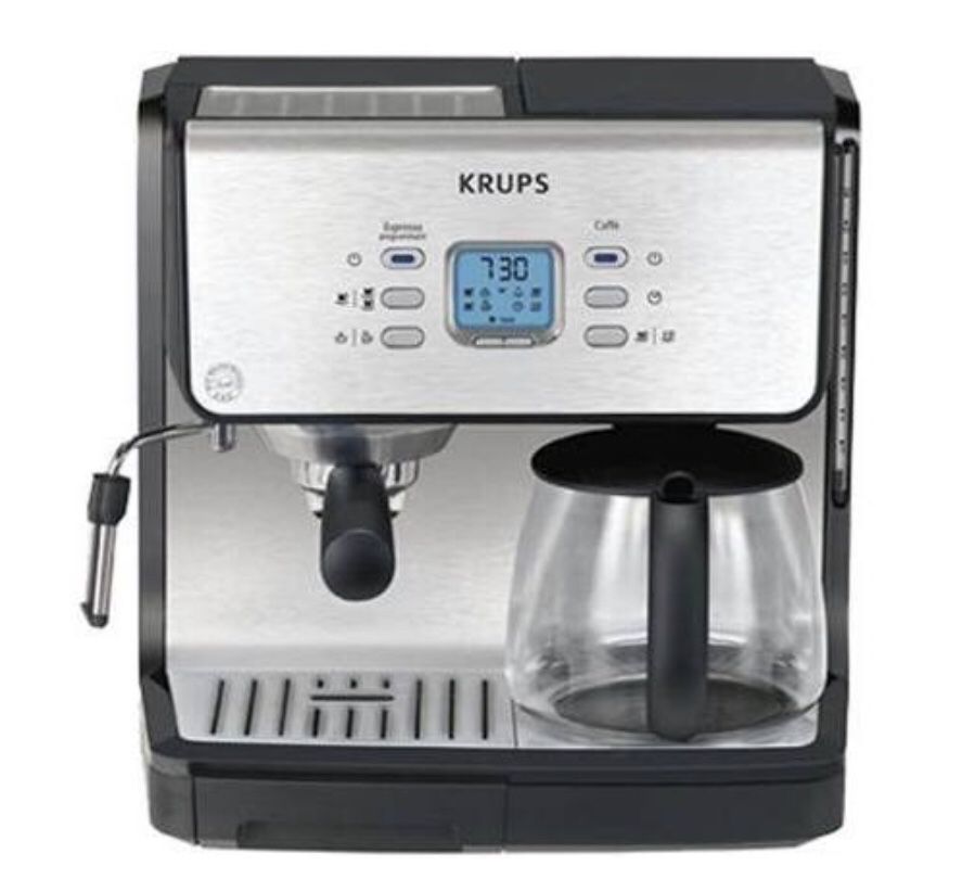 KRUPS XP2070 Programmable 10-Cup Coffeemaker/15-Bar Pump Espresso Machine