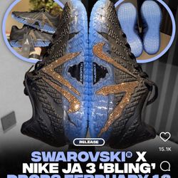 Ja Morant Swarovski Crystal Sz 10.5