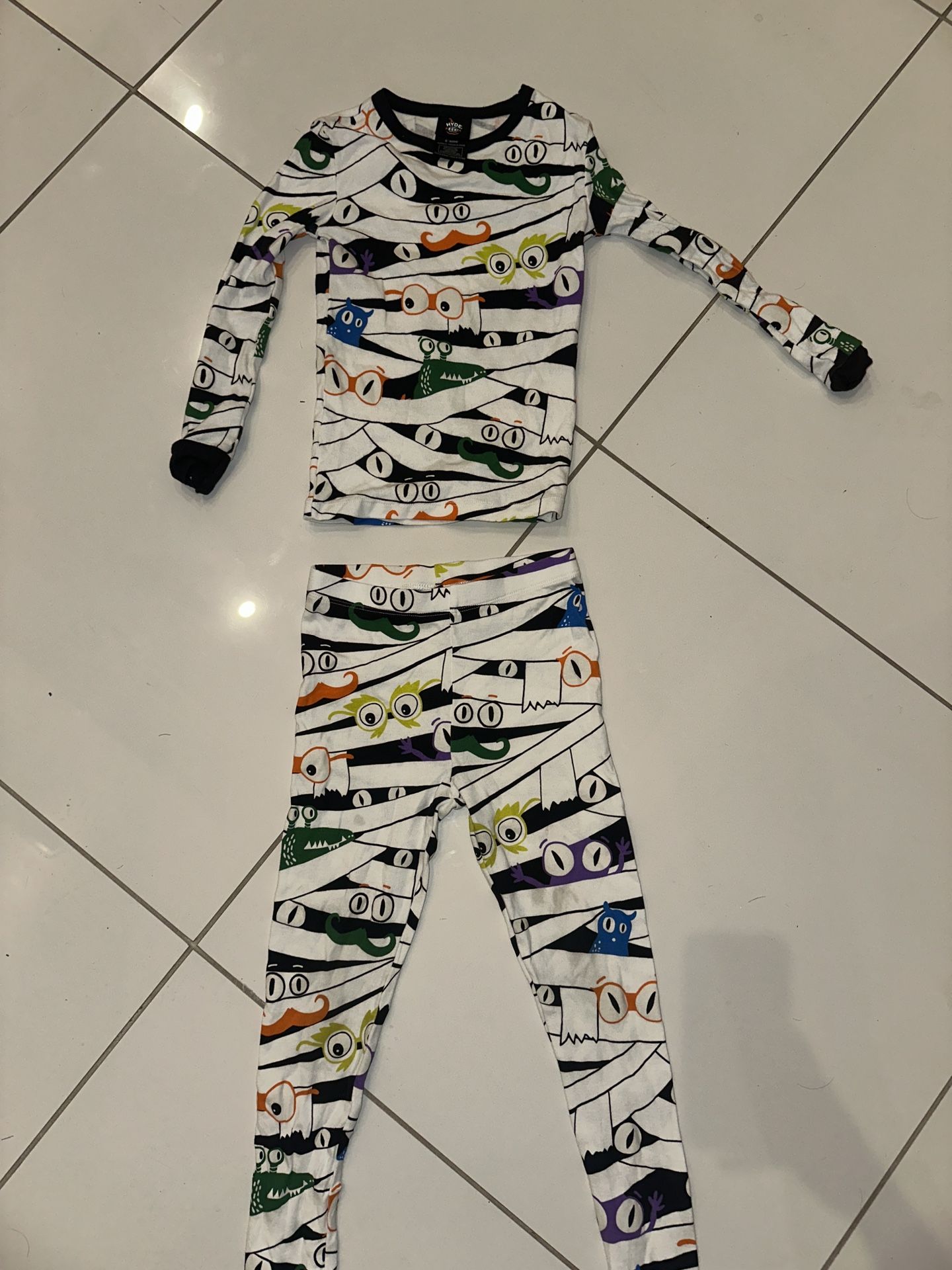 Halloween kids pajamas boy girl unisex mummy costume comfort size 5/6