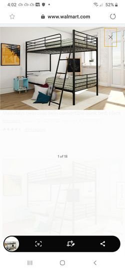 New in box twin over twin bunk bed mattresses not included