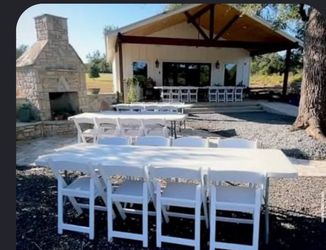 Tables chairs linens