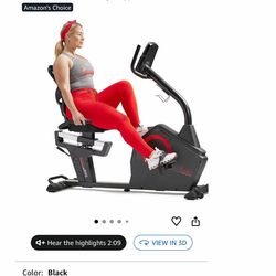Sunny Health recumbant exercise bike-