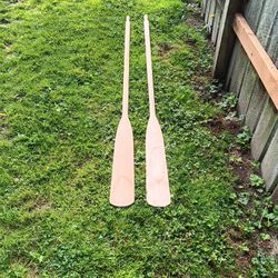 7 foot wooden oars no oars locks 