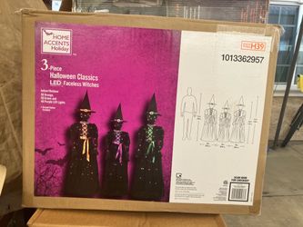 Halloween decorations 3 piece Halloween classics LED faceless witches