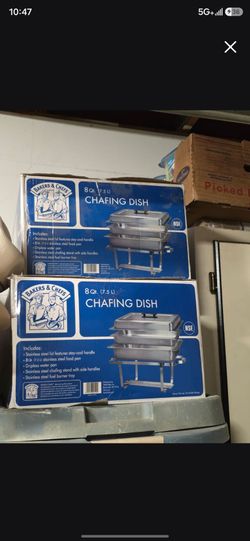 Bakers & Chefs 8 Qt Chafing Dish Set of 2