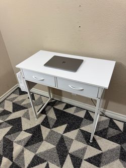 Small White Desk with drawera