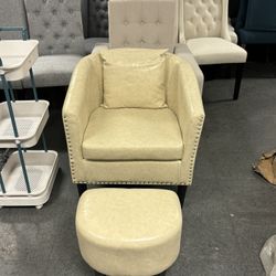 Accent Chair With Ottoman