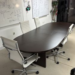 10’ conference table and chairs
