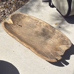 (2) Wooden Rustic Antique Dough Bowls