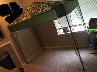 Worlds apart camouflage bed canopy