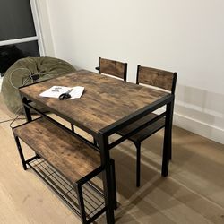 Table With Chairs And Bench