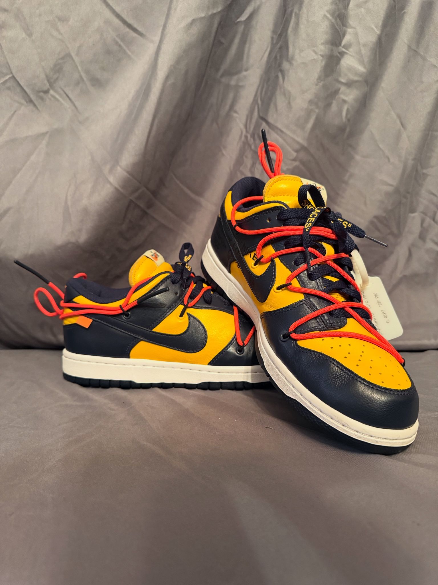 Brand New Off-White University Gold (Michigan) Size 10M