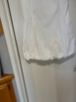 NWT Abercrombie & Fitch White Bubble Hem Mini Dress Size Large