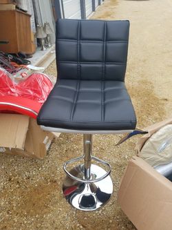 Set of 2 black stools