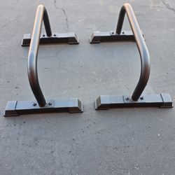 Yes4all Solid Steel Parallette Bars with Non-Slip Rubber Feet

