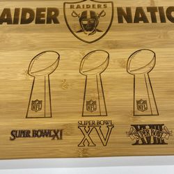 Raiders cutting Board 